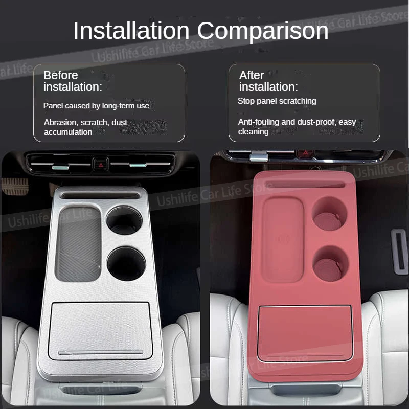 For AION Y PLUS 2023 2024 2025 Car Centre Gearshift Panels Silicone Mats Water Coasters Interior Upgrade Accessories