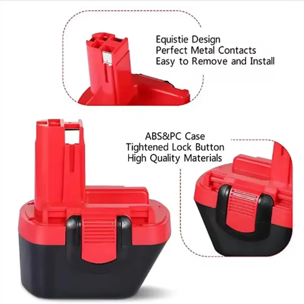 For Bosch 12V Ni-MH Rechargeable Power Tool Battery 4800mAh BAT043 D70745 PSR12 GSB12 GSR12 BAT038 BAT045 BAT040