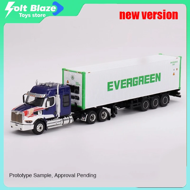 

MINIGT 1/64 Western Star Truck Transporter with Container # 497 Car Model Simulation Static Cars Alloy Cars Model Boy Toys Gift