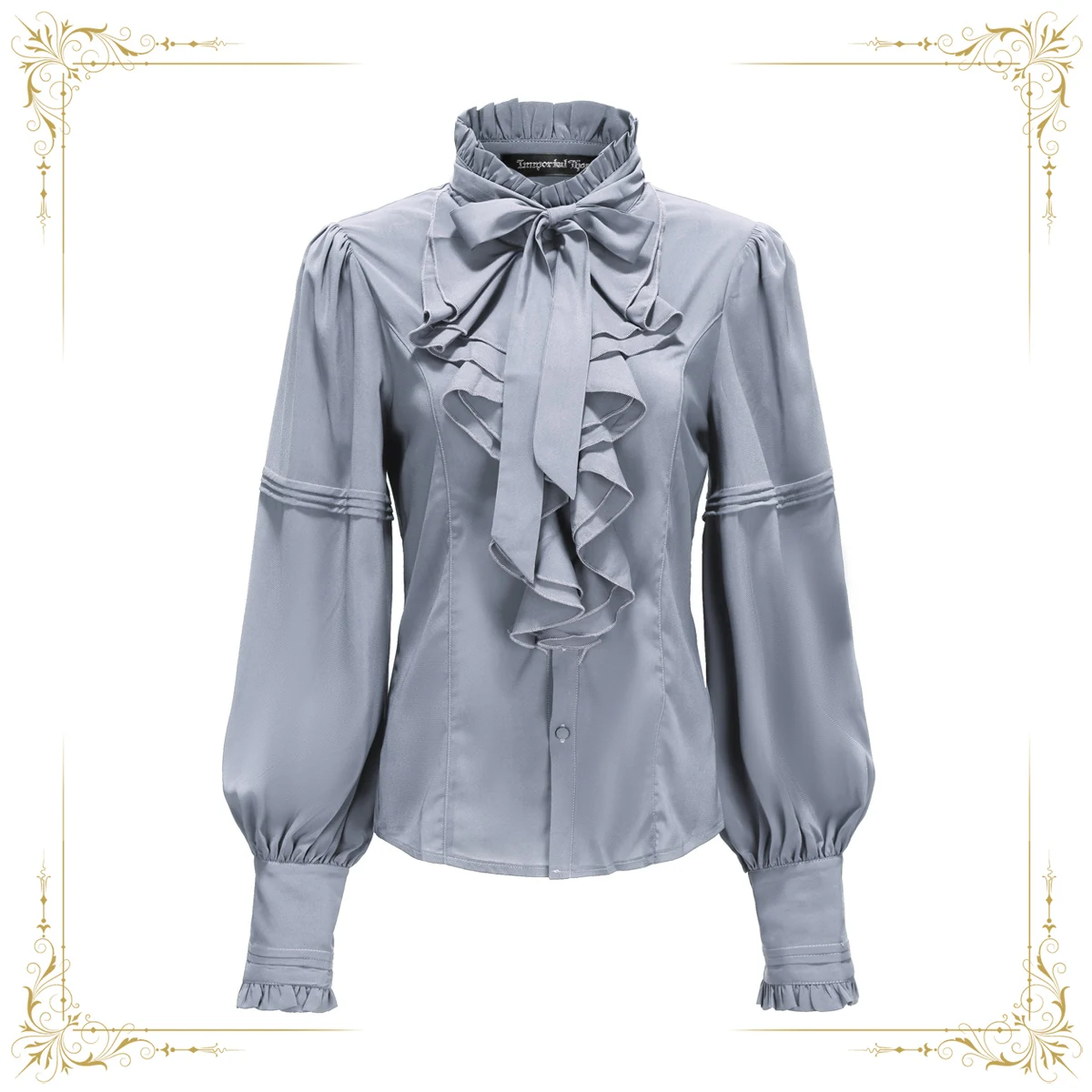 - Бесконечные обещания - Винтажная рубашка Ouji Lolita с рюшами и воротником-жабо от Immortal Thorn