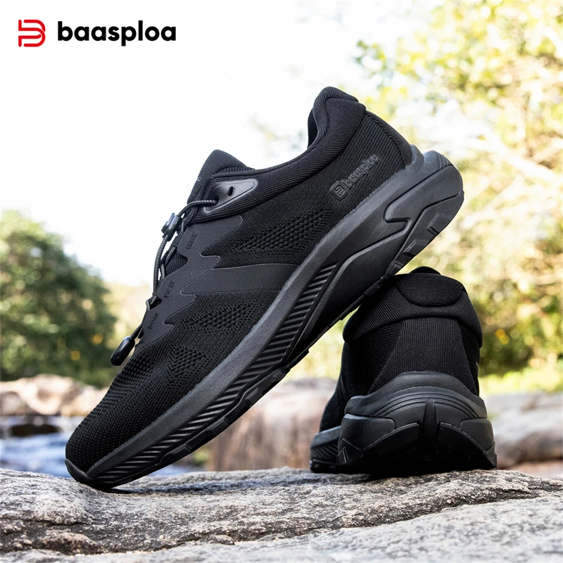 Baasploa Men Hiking Shoes Male Breathable Casual Sneakers Lightweight Outdoor Soft Comfort Sport Shoes Anti Slip Wear-Resistant - Image 4