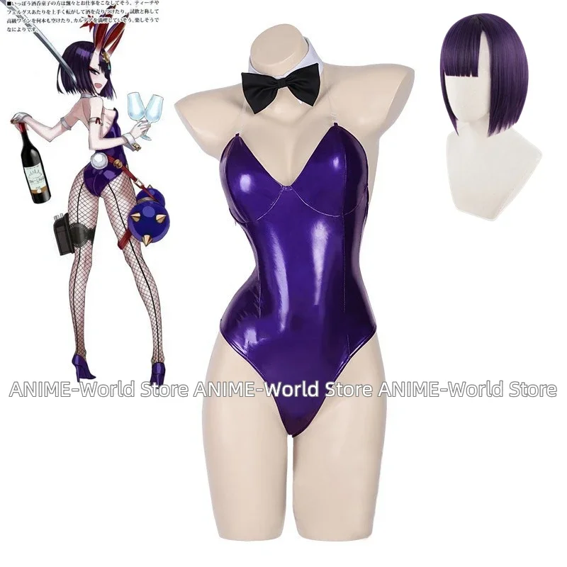 FGO Fate Grand Order Shuten Ibukidouji Sexy Bunny Girl Jumpsuits Outfit Games Wig Anime Cosplay Costumes