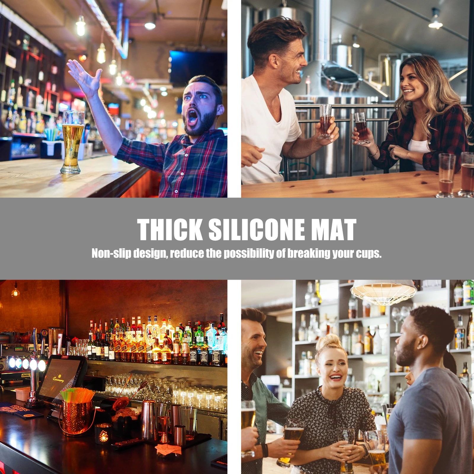 

Non Slip Water Coaster Thick Cup Mat Home Placemat Drying Pad Flexible PVC Silicone Heat Wear Frost Resistant Environment
