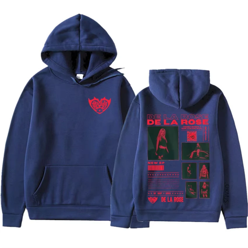

Singer De La Rose 2025 Tour Hip Hop Pullovers Hipster Mens Y2k Clothes Oversized Korean Fashion Sweatshirts Casual Hoody Hoodies