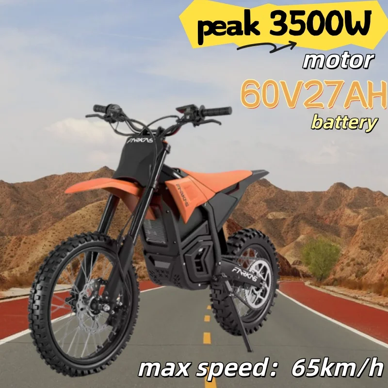 S2 Electric Bike Peak 3500W motor 60V 27ah Battery 65km/h Adult Electric Bicycle off road riding Electric Mountain motorcycle image 1