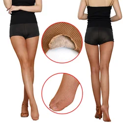 USHINE calcetines de práctica de baile latino para mujer, medias de red de malla fina para mujer, medias pequeñas de malla para mujer