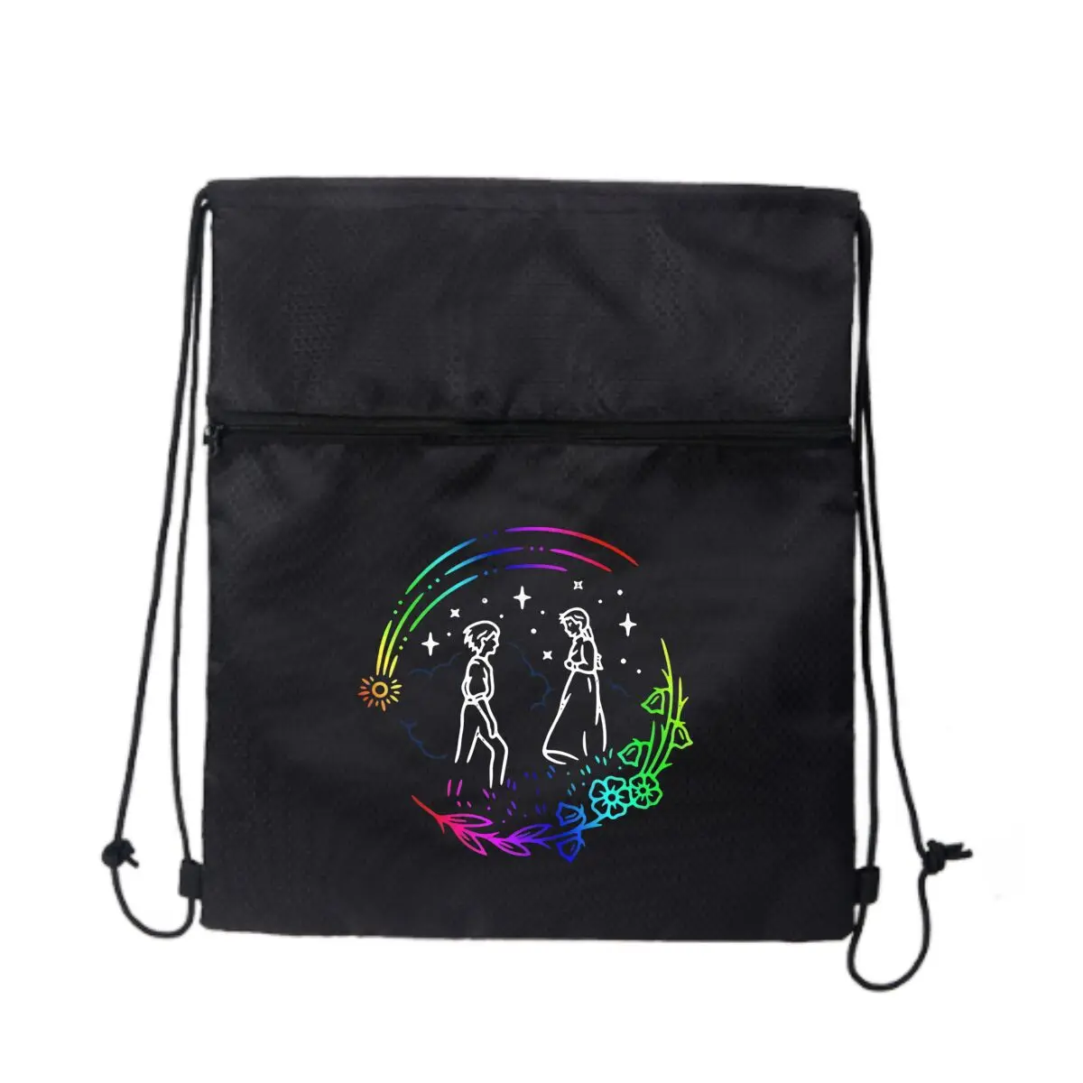 

Rainbow Art A Burst of Color Спортивный рюкзак на открытом воздухе с карманом на шнурке Простой рюкзак Мужской и женский рюкзак для фитнеса