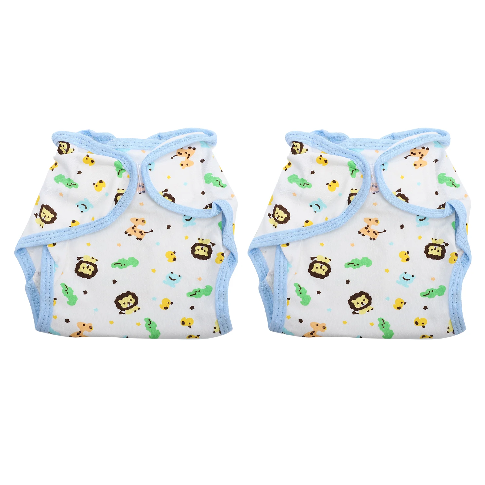 2 Pcs Cloth Diapers Breathable Nappy Pants Newborn Baby Training Washable Cotton Briefs Hygienic