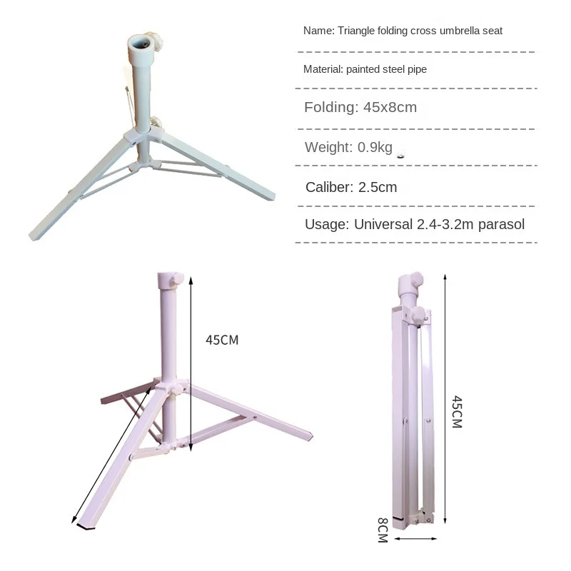 Sun Umbrella Base Stand Portable Outdoor Beach Patio Fishing Parasol Ground Bracket Folding Steady Umbrella Holder