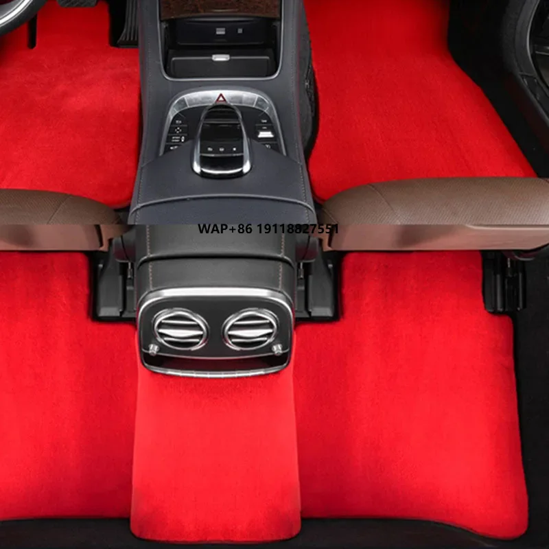 Automatic Red Matting Universal Wool All Weather  Floor Mats for Cars Car Mat