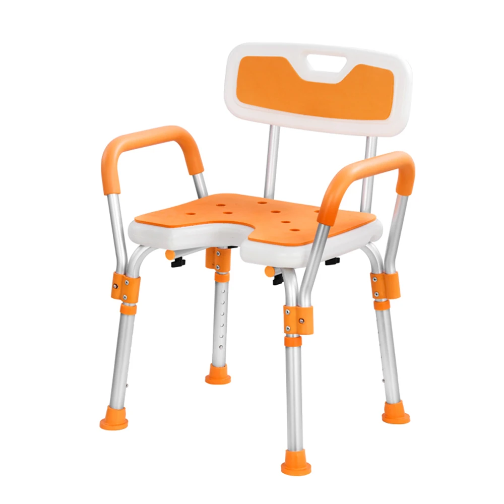 

Portable Bath Chair with Padded Seat - Folding Shower Stool for Elderly, Disabled, Stroke & Hemiplegia Patients - Non-Slip Bathr