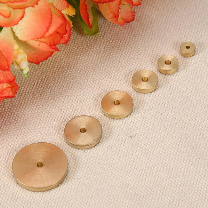 Leather Craft Tools 6 Pieces Leather Brass Space Set Diy Round Line Marking Hand Craft Tools New
