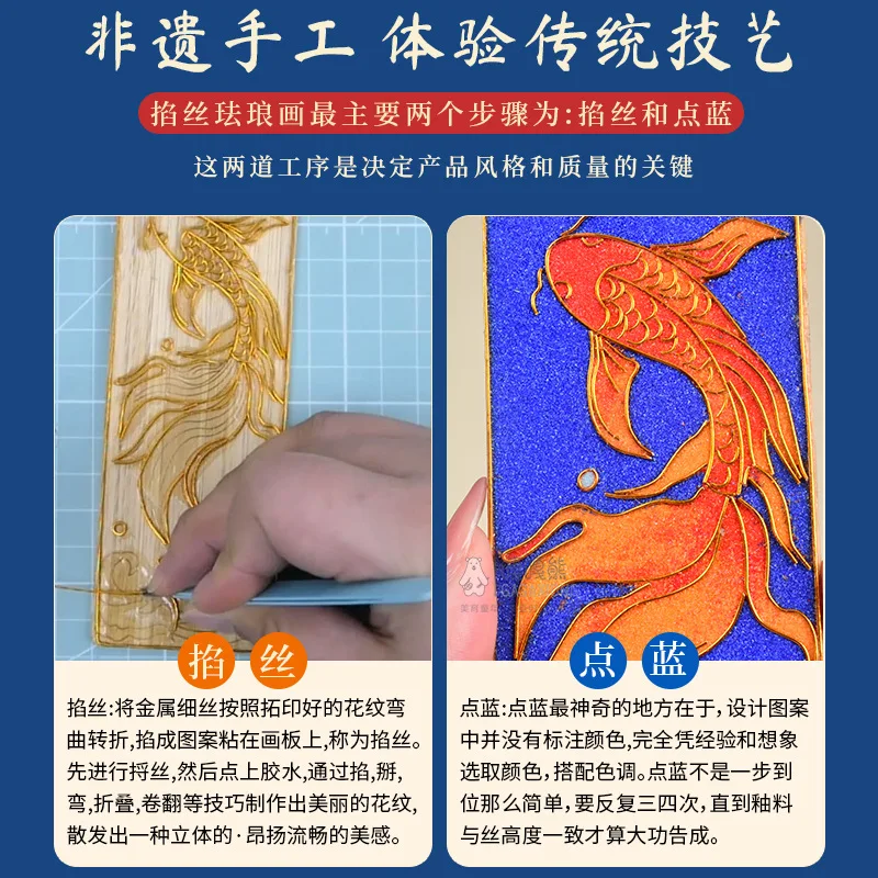 Matériel de marque-page fait à la main, cloisonné, patrimoine immobile, fait à la main, cadeau de fête des mères, matériel d'activité personnelle, bricolage