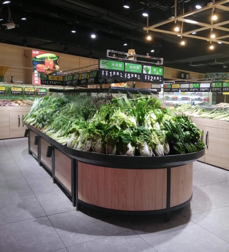 

multi-layer vegetable and fruit rack, humidification and fresh-keeping spray vegetable rack