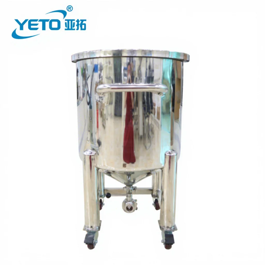 High Quality SUS304/316L Stainless Steel Hand Soap Industrial Storage Tank Wheels