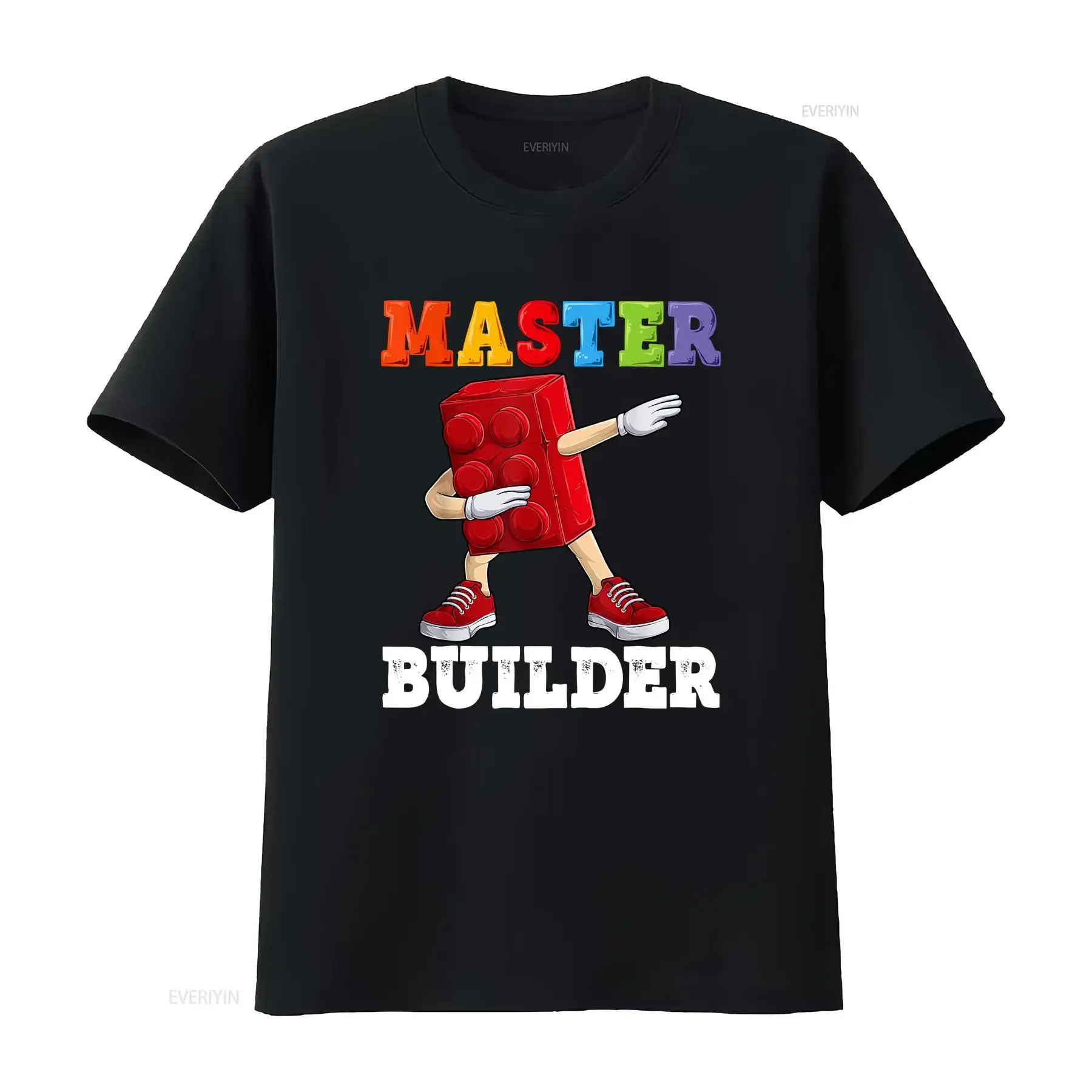 dabbing Kids Master Builder funny Building Blocks Bricks T Shirt Small Black vintage Washed Versatile homme Slightly Soft