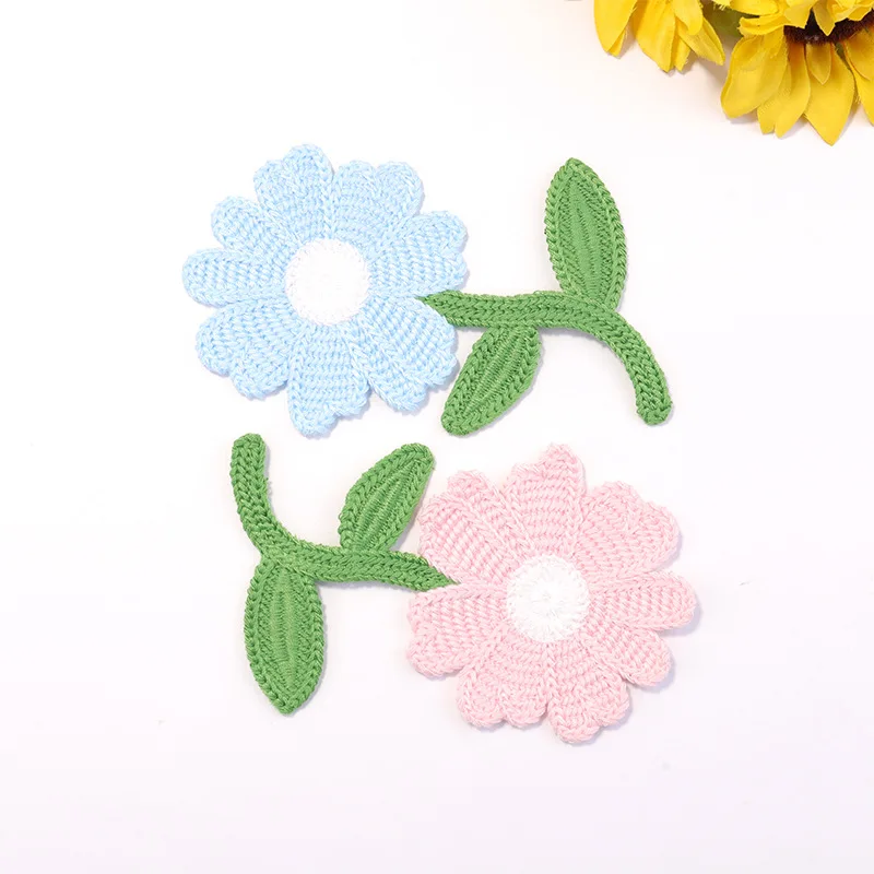 5PCS Hot explosive clothing accessories accessories decorative clothing patches polyester colourful flower appliqués decorative