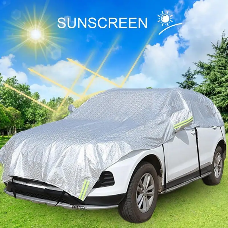 Car Cover Aluminum Foil Sunshade Cover Auto Body Sun Visor Heat Shield Cover Dust Cover Summer Parking Supplies Car Accessories