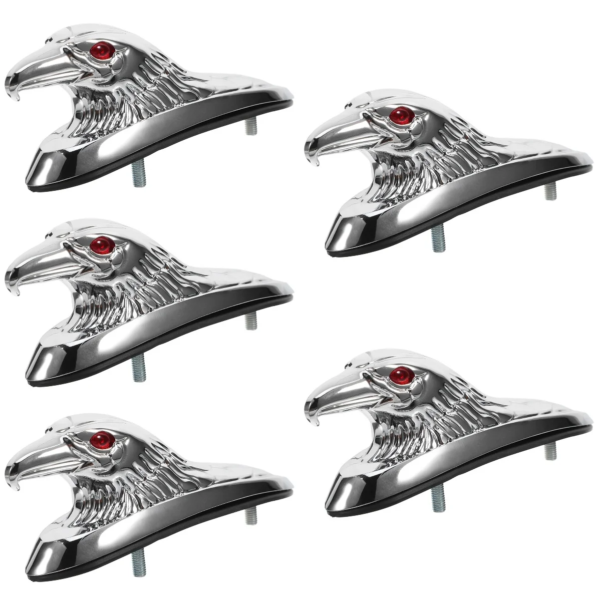 

5pcs Hood Ornament Motorcycle Accessories Creative Animal Emblems Motorbike Decoration Pendant