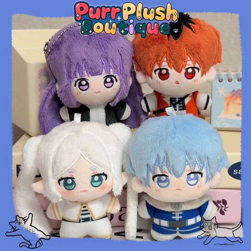 

10cm Frieren: Beyond Journey End Pendants Dolls Mini Soft Plush Frieren Fern Himmel Keychain Bag Pendant Keychain Holiday Dolls