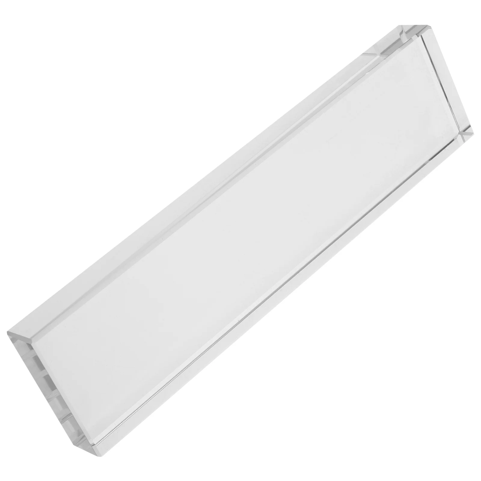 

Clear Glass Calligraphy Paperweight Elegant Polished Finish Chinese Calligraphy Painting Writing Practice Desk Decor Ornament