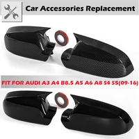 1 par de cubiertas de espejo retrovisor para Audi A3 S3 Q3 13-16 A4 B8 A5 B8.5 A6L A8L RS6, tapa de espejo lateral, accesorios embellecedores para coche