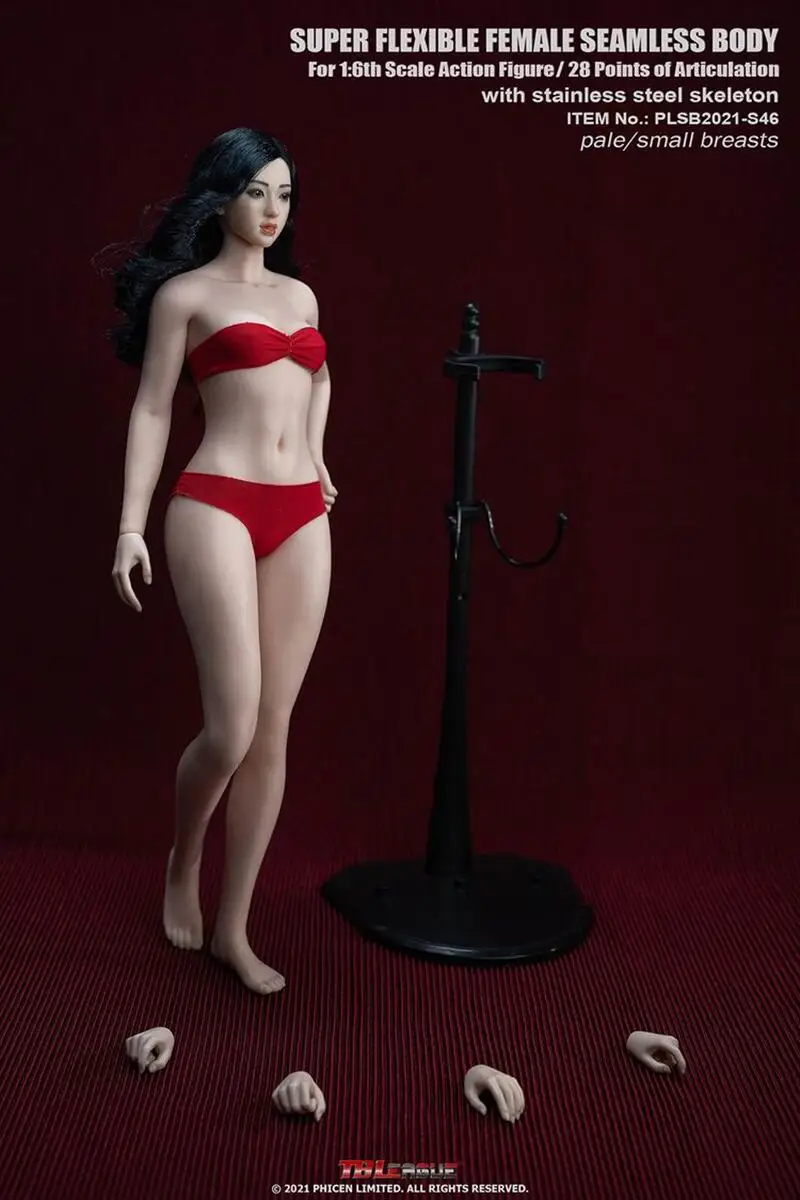 

1/6PLSB2021-S46 Steel Bones Seamlessly Wrapped Symmetrical Sexy Joints White Muscle Females Movable Soldier Doll Baby