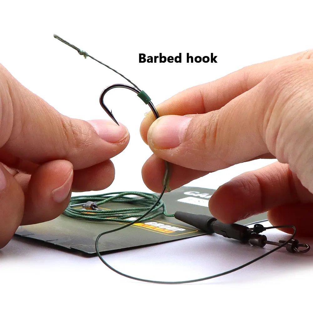 Fertig gebundene Karpfen-Haar-Rig-beschichtete Linie, Hubschrauber-Rigging zum Angeln, Karpfen-Methode, Feeder, Boilie-Angelzubehör, Tackle – Detail 5