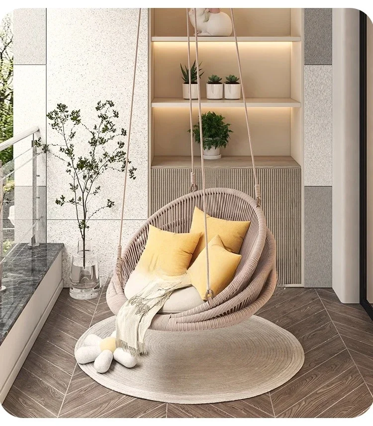 Hanging chair indoor swing balcony household bedroom hanging basket Internet celebrity lazy room swing small hanging chair