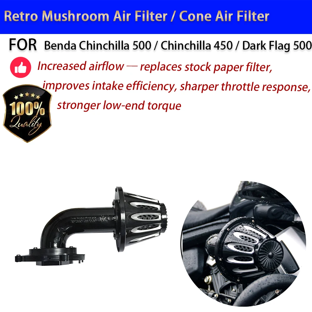 For Benda Chinchilla 500 450 Dark Flag 500 Napoleon 500 Mushroom Air Filter Waterproof Accesorios Moto