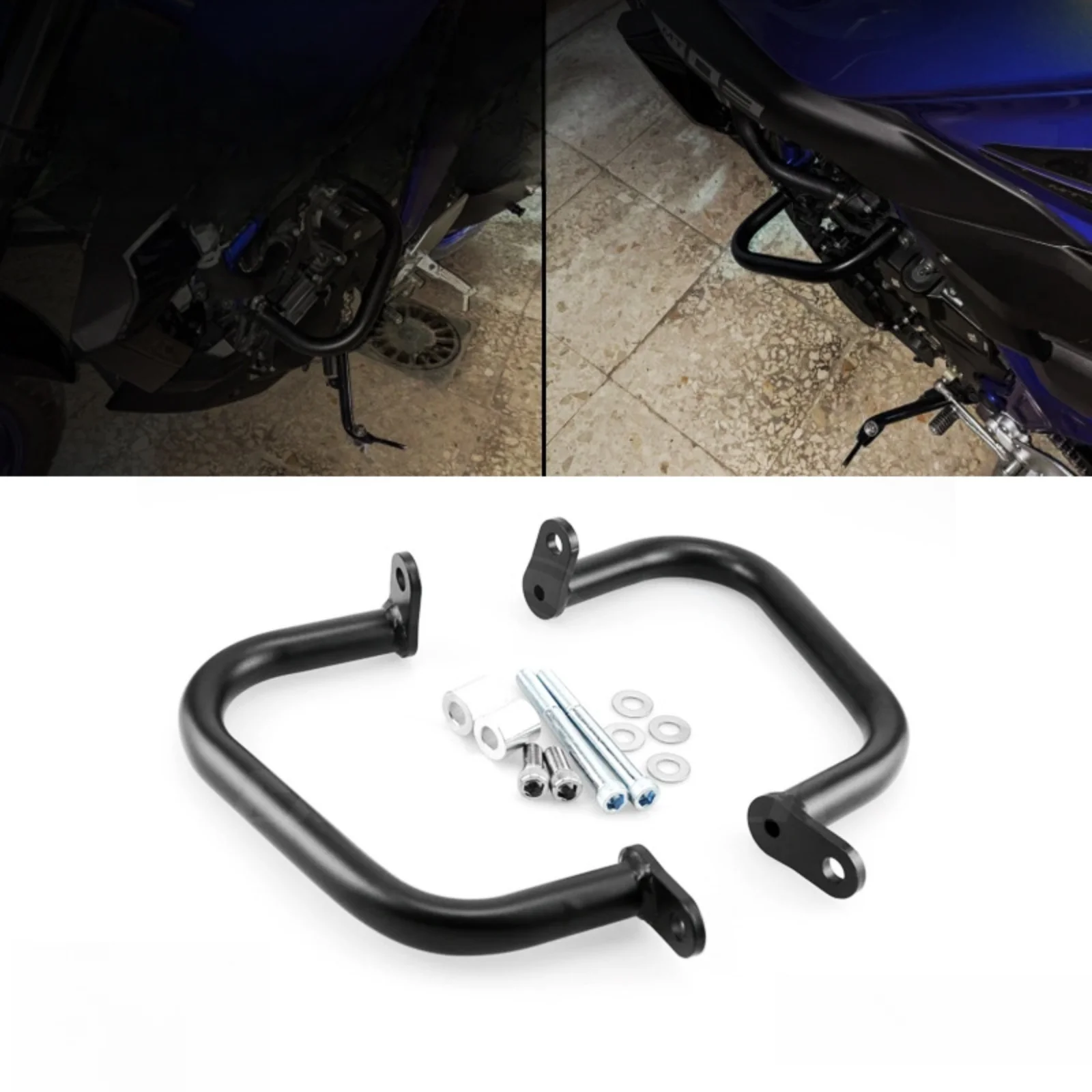 Motorcycle Engine Guards Crash Bars Protection Black Fit for Yamaha MT03 320 MT-03 RH12 2020 2021 2022 2023