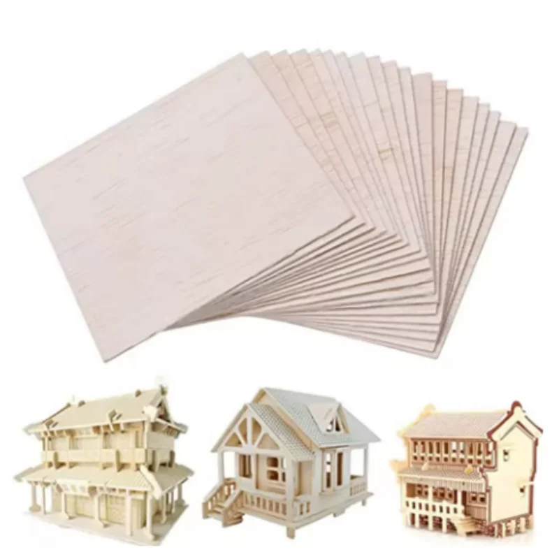10Pcs Wood Square 4x4in Blank Wood Sheet for Crafts, Thin Unfinished Wood Squares for Wood Burning Painting Staining Wood Engrav