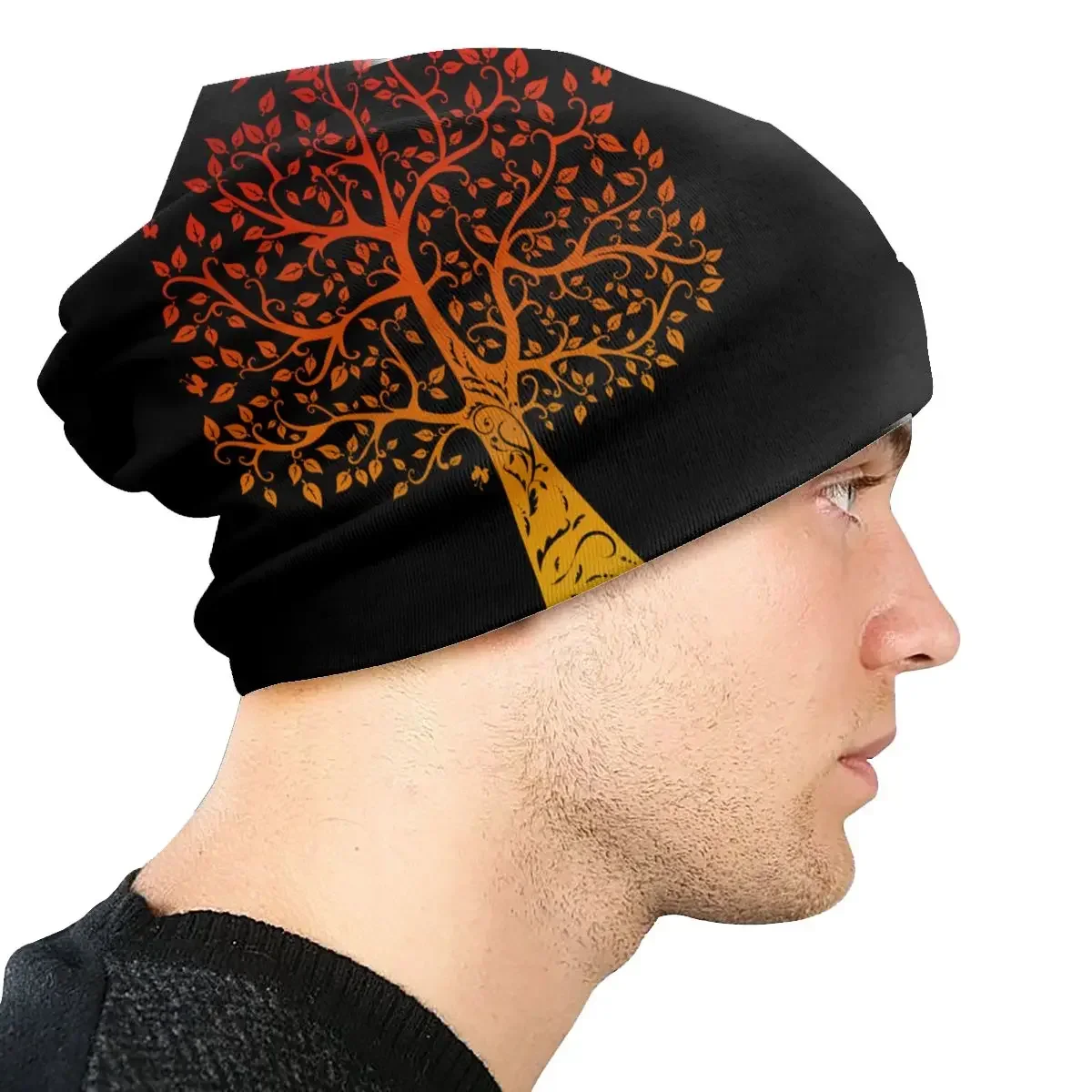 Tree Of Life Beanies Pullover Cap Comfortable , Adult Men's Woman Knit Hat