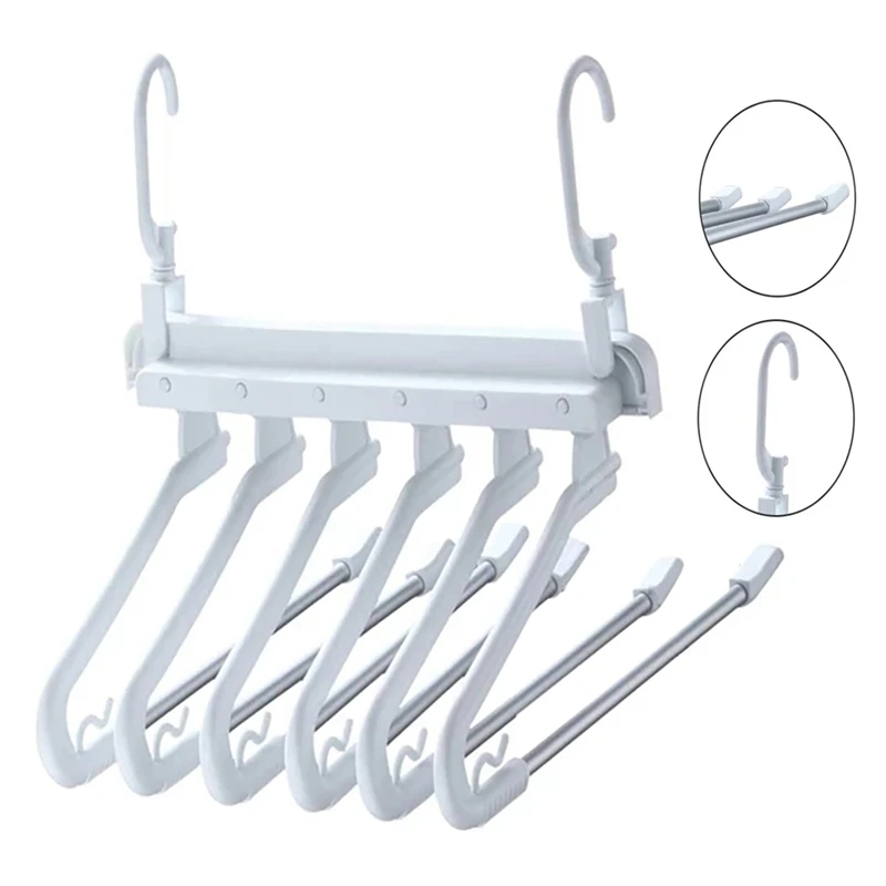 

6 Tier Pants Racks Trousers Hanger Clothing Organization Multifunction Pants Hanger Space Saving Pants Racks