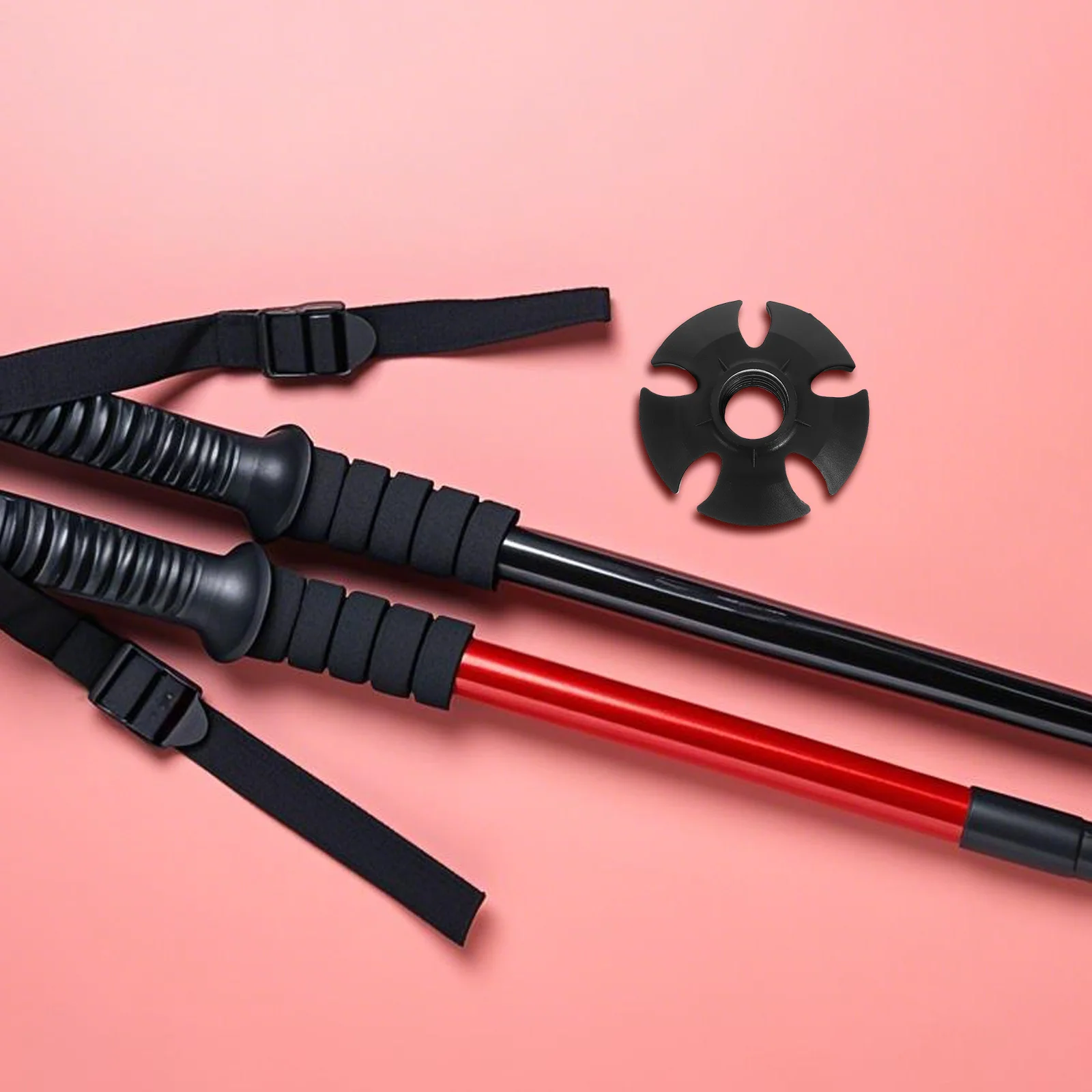 

10Pcs Trekking Pole Mud Baskets Tip Protectors Hiking Pole Tips Walking Cane Accessories for Outdoor Trekking Snow Stability