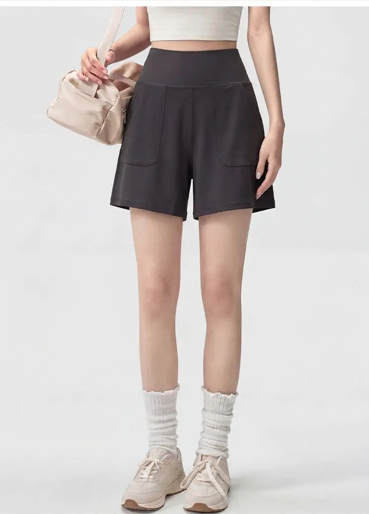 Summer High-waisted Abdominal Tightening Yoga Three-point Pants Casual Running Training Quick-drying Thin Loose Sports Shorts