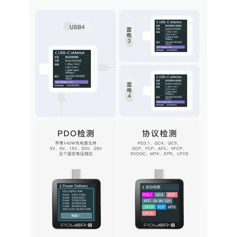 

Power-z Usb Tester Voltage Ammeter Fast Charging Power Tester Pd Decoy Km003c