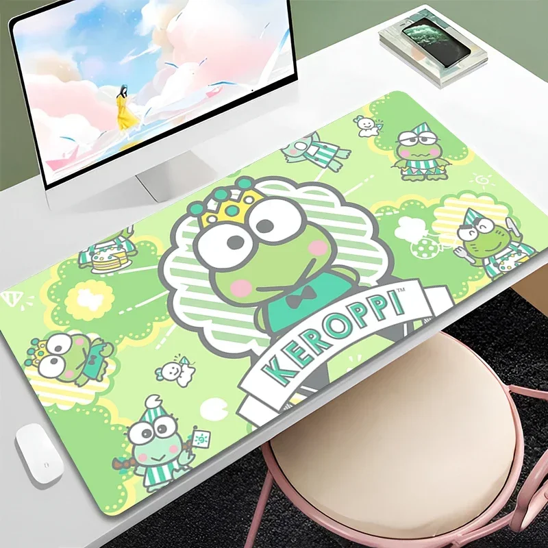 

Custom K-Keroppi Cute Mousepad 900x400 Anti Slip Large Cartoon Table Carpet Kawaii Mouse Pad Keyboard Pads Gaming Anime Mice Mat