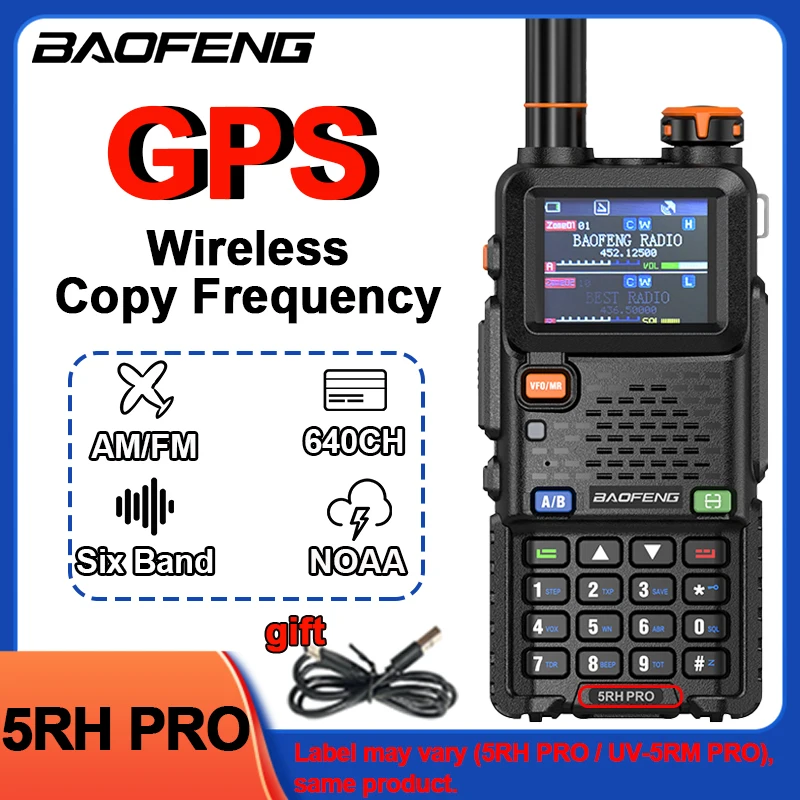 yZ[zBaofeng UV-5RH PRO GPS gV[o[ nCp[ }`oh AM FM NOAA CX Rs[g Type-C oA}`A