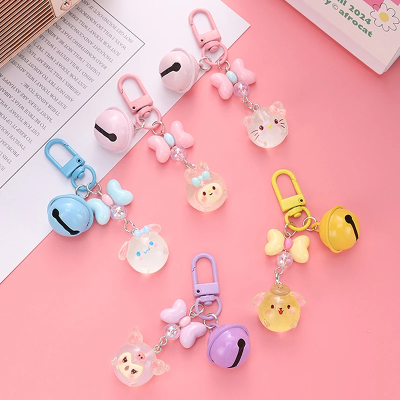 1PCS Charms Cartoon Sanrio Acrylic Key Rings With Hello Kitty My Melody Cinnamoroll Designs For Keys And Bags Sanrio Keychain