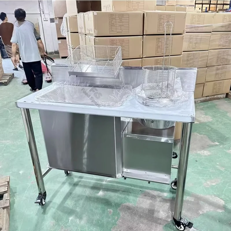 

Factory Price Automatic Fried Chicken Machine Fast Food Restaurant Electric Bread Counter