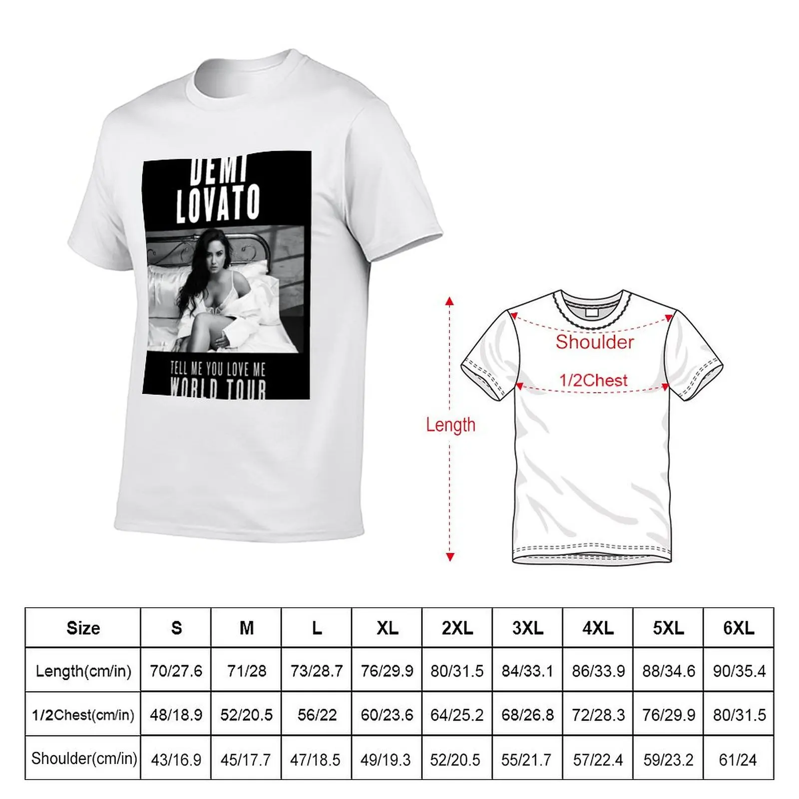 Tell Me You Love Me Tour - تي شيرت ملصق 1 تي شيرت للرجال من القطن للرجال #5