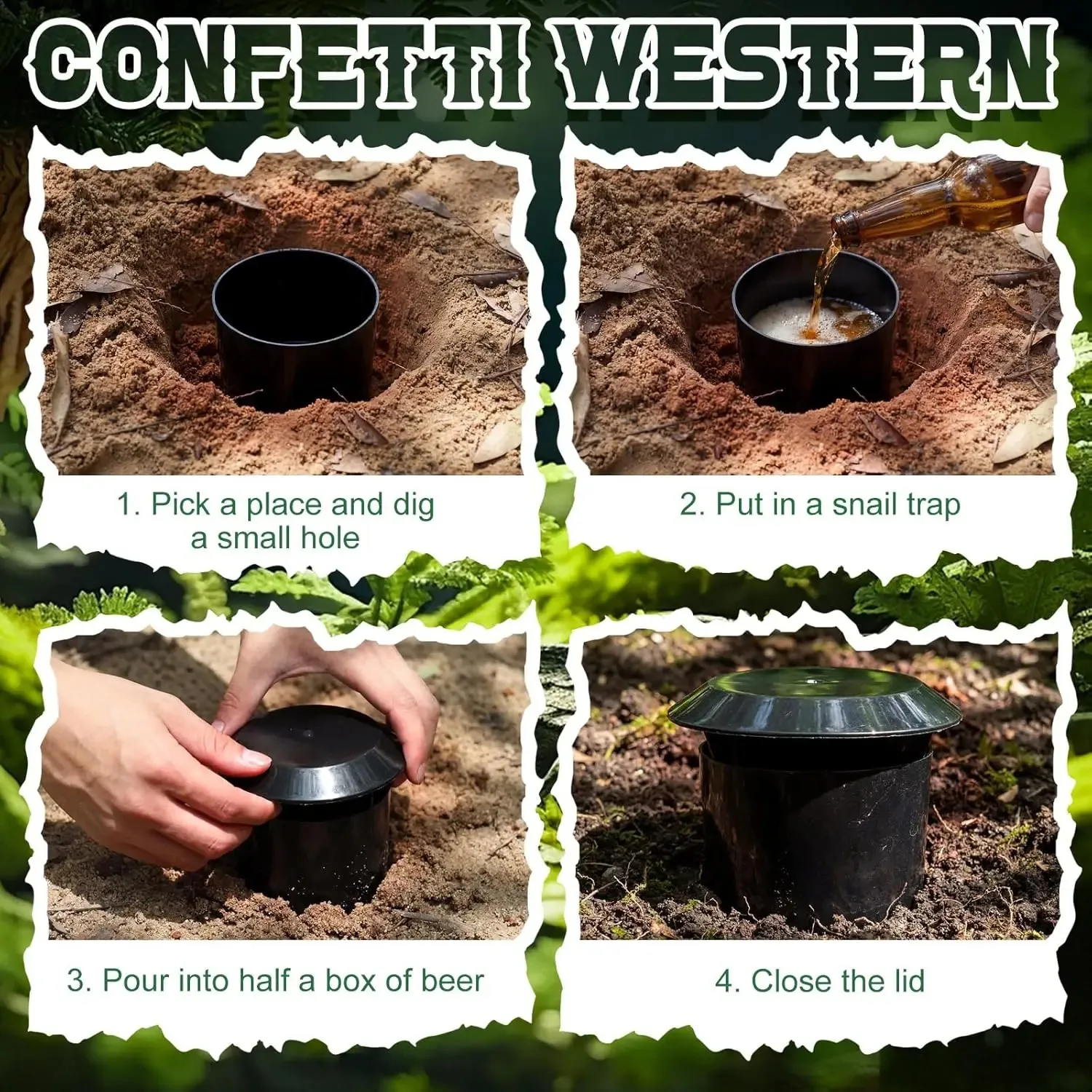 5/8pcs beer trap for snails and slugs reusable plastic snail catcher container (beer not included) physical trap for garden