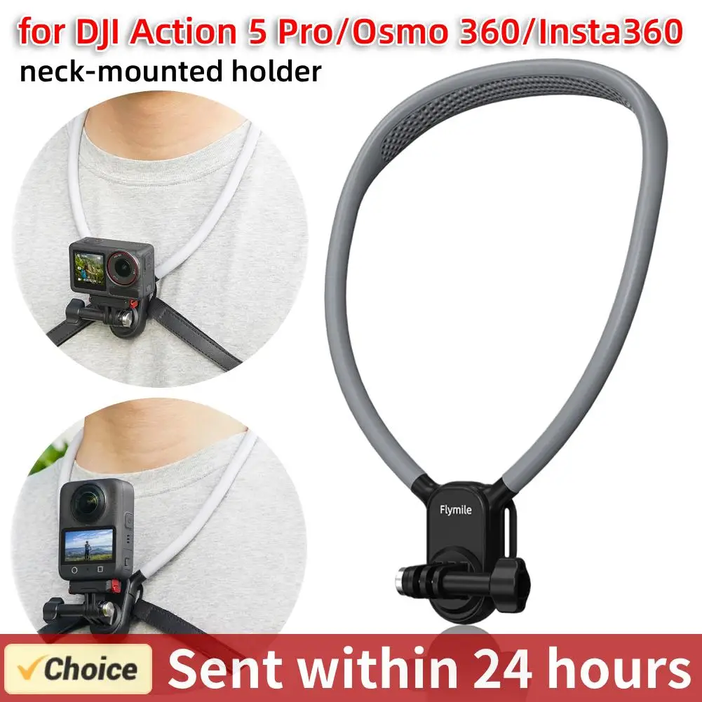

Крепление для камеры с нагрудным ремнем, крепление на шею для экшн-камеры, держатель для шеи без рук для DJI OSMO 360/Action 5 Pro/4/3/Pocket
