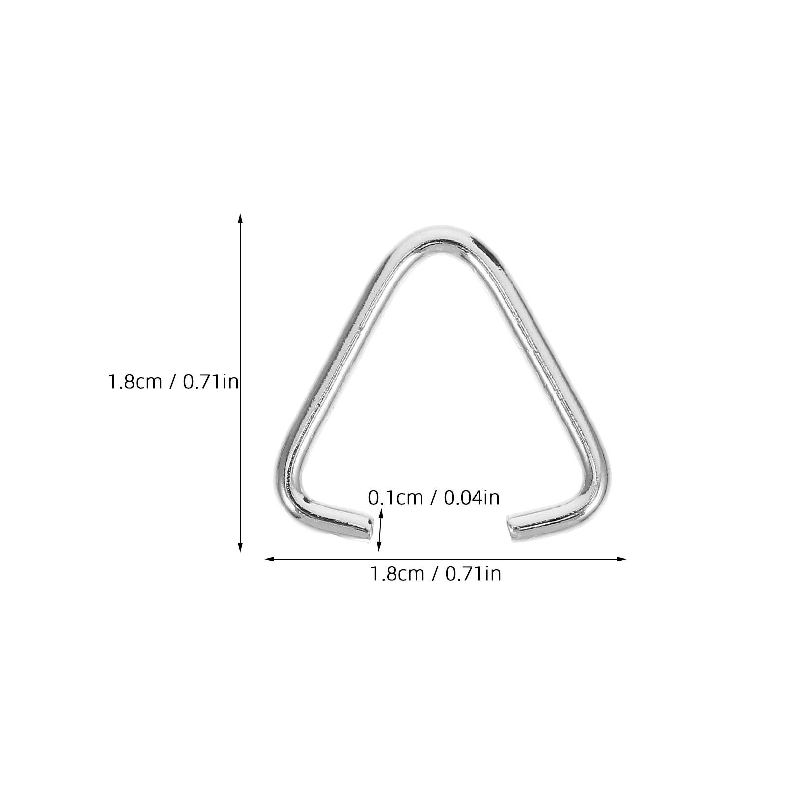 100Pcs Triangle Open Jump Rings Jewelry Making Keychains Pendants DIY Projects Robust Deformation Resistant Modern Design