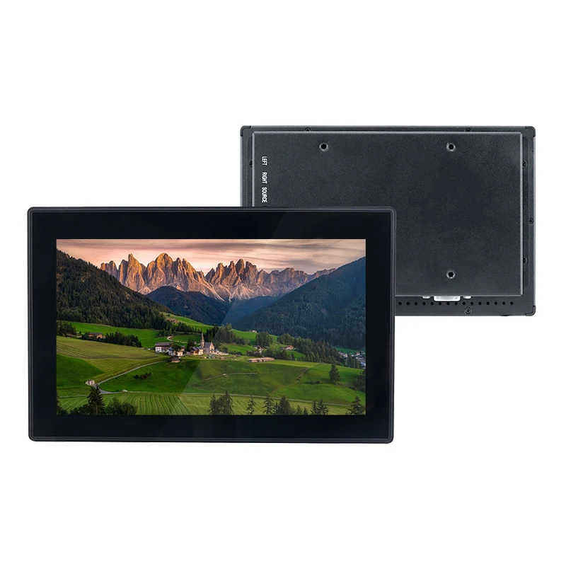 New7Inch Wall-Mounted HMI LCD mo ni tor Capacitive Touch Screen USB Interface 1024x600 Resolution Supports Windows/Linux/Android