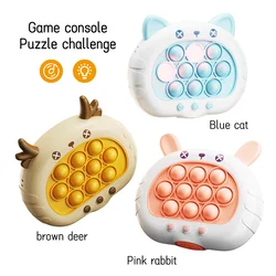 Cartoon Quick Press Game Speed Push Game Pop Fidget Extractor Puzzle Decompression Game Console Beat The Level Whack a Mole Toy