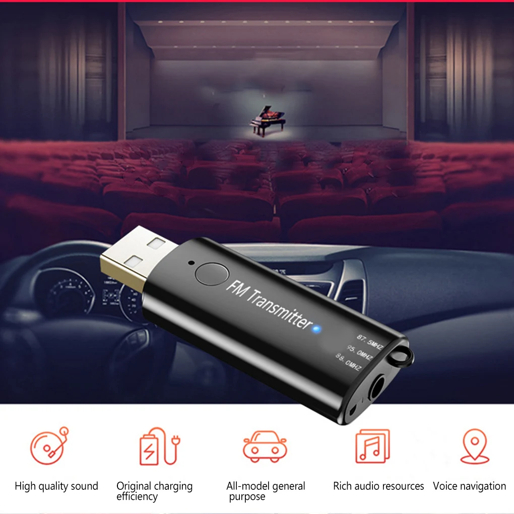 FM Transmitter Bluetooth 5 0 Car Music Player Stereo Hands Free USB Bluetooth Receiver Modulator