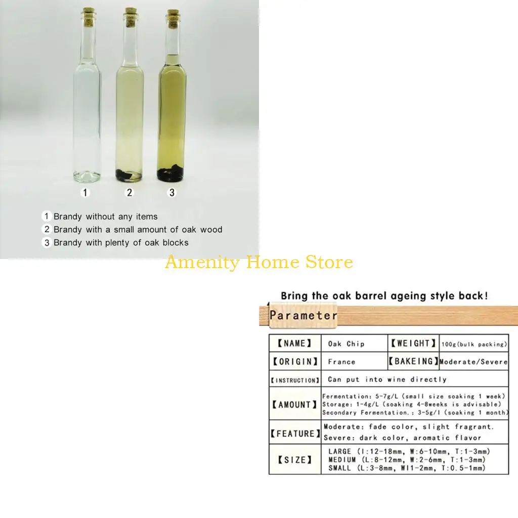 F26C Winemaking Ingredient Oak Chips 80g Toasted Brandy Brewing Supply