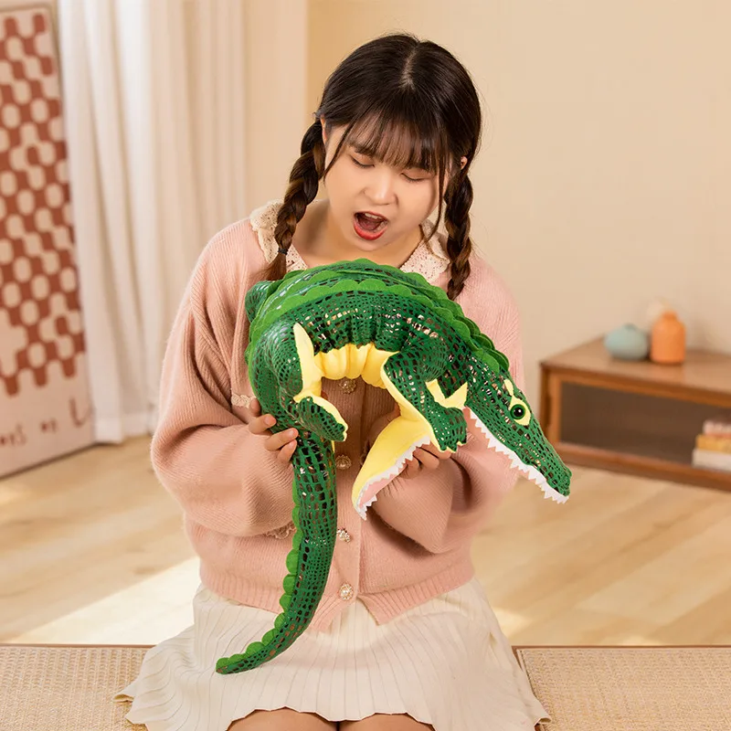 70/90cm Crocodile Plush Toy Stuffed Animal Realistic Alligator Plushie Dolls Ceative Soft Pillow Friend Birthday  Xmas Gifts